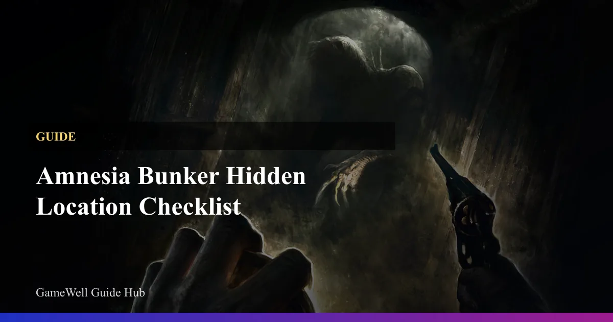 Amnesia: The Bunker 隐藏地点清单